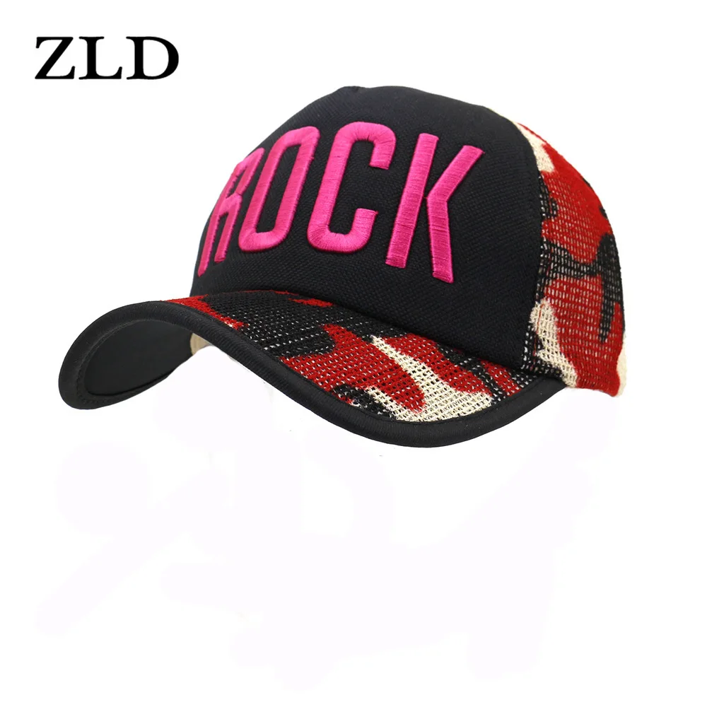 

ZLD Unisex Outdoor Sport Baseball Cap Three-dimensional Letter Embroidery Cotton Women Cap Adjustable Visor Cap for Four Season