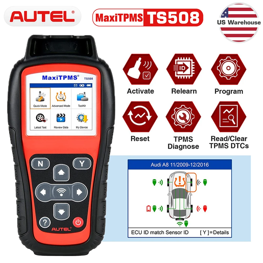 Autel TS508 OBD2 автомобильный сканер TPMS диагностический инструмент Профессиональный