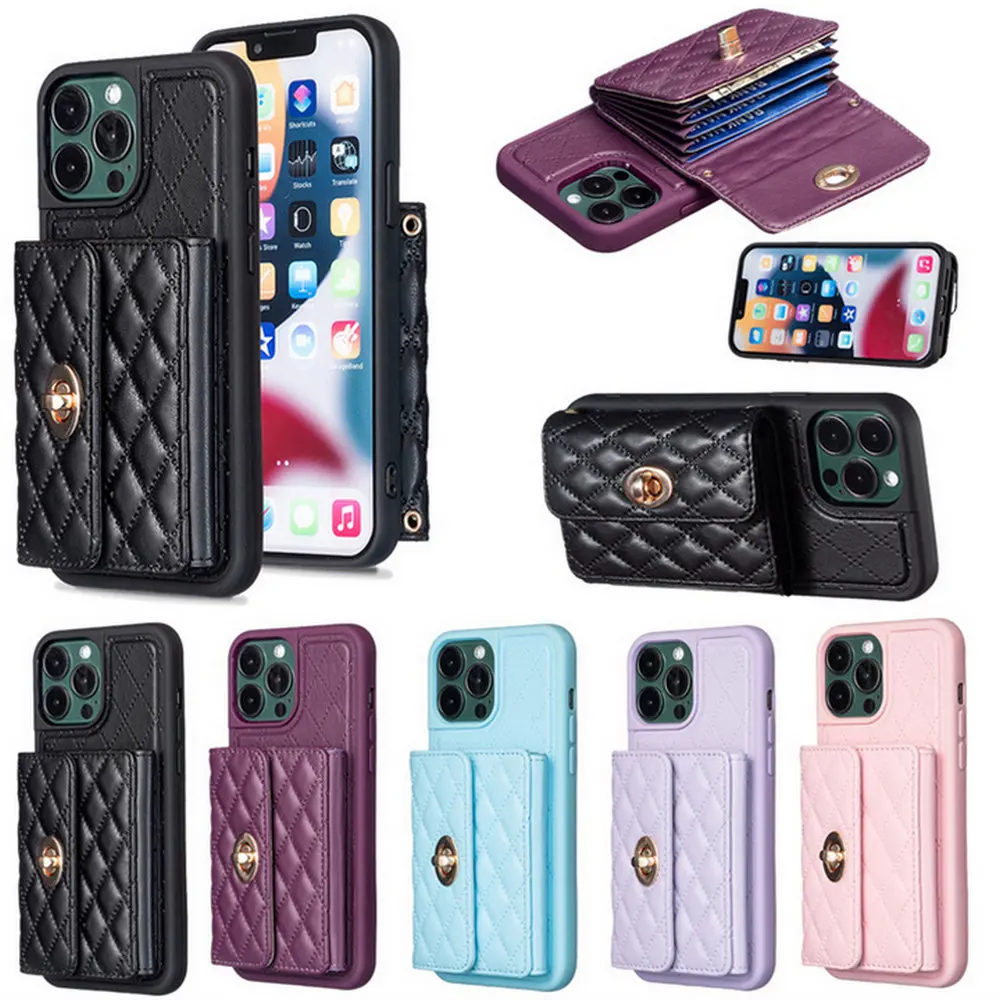 

iPhone12 13 Pro SE 2022 Luxury Case for iPhone 14 Plus 5G Leather Card Slot Back Cover iPhone 13 12 11 Pro Max Xs 6s 7 8 Plus