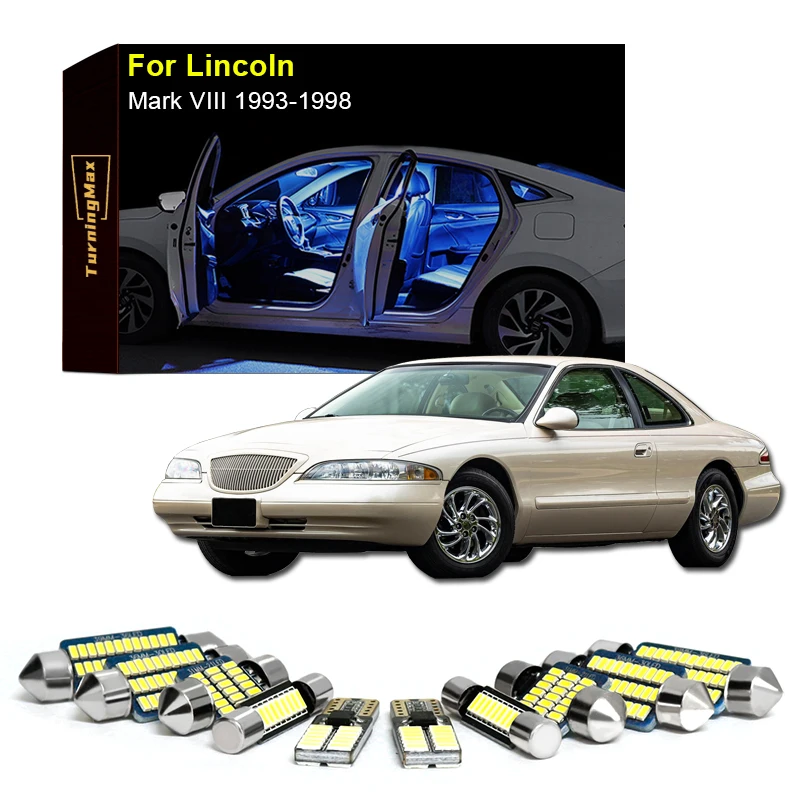 

Canbus Interior Lighting LED Bulbs Kit Package For Lincoln Mark VIII 1993-1998 Map Dome Trunk Lights Indoor Lamp Car Accessories