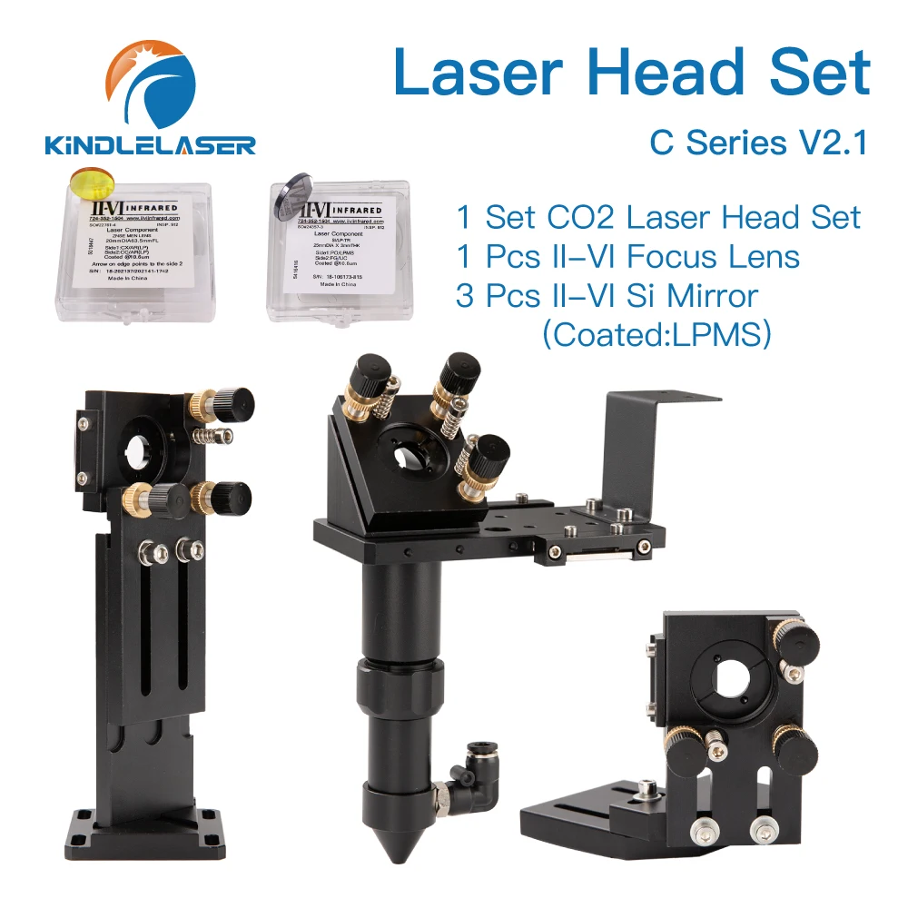 

Набор головок для лазера CO2, фотофокус объектива D18 FL38.1 D20 FL50.8/63,5/101,6 мм, встроенное крепление Dia.25, черное Si Зеркало для лазерной резки