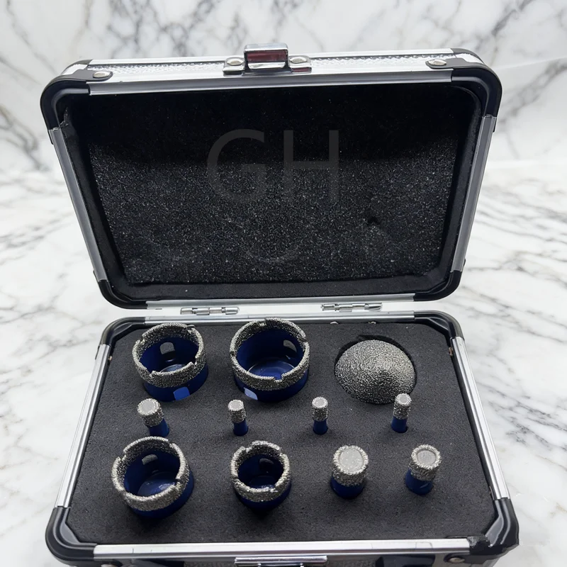 

Набор Алмазных Сверл (11 Шт.) Для Резки Керамической Плитки, Мрамора, Гранита, Кольцевых Пил