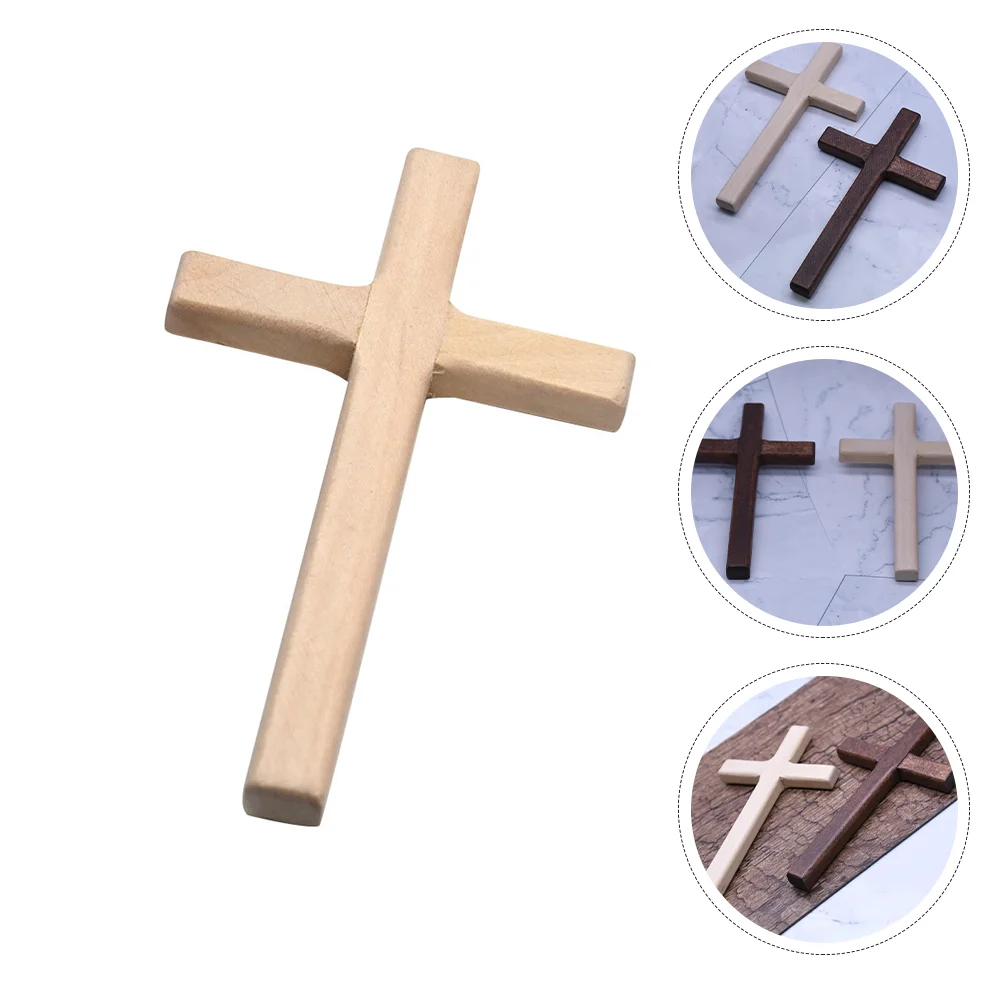 

Party Supplies DIY Cross Craft Handmade Ornaments Wooden Prayer Adornments Christian Ornamentation Festival Decoration