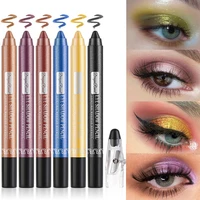 eyeshadow stick waterproof pearlescent silkworm eyeshadow pencil with sharpener long lasting highlighter eye shadow makeup tools