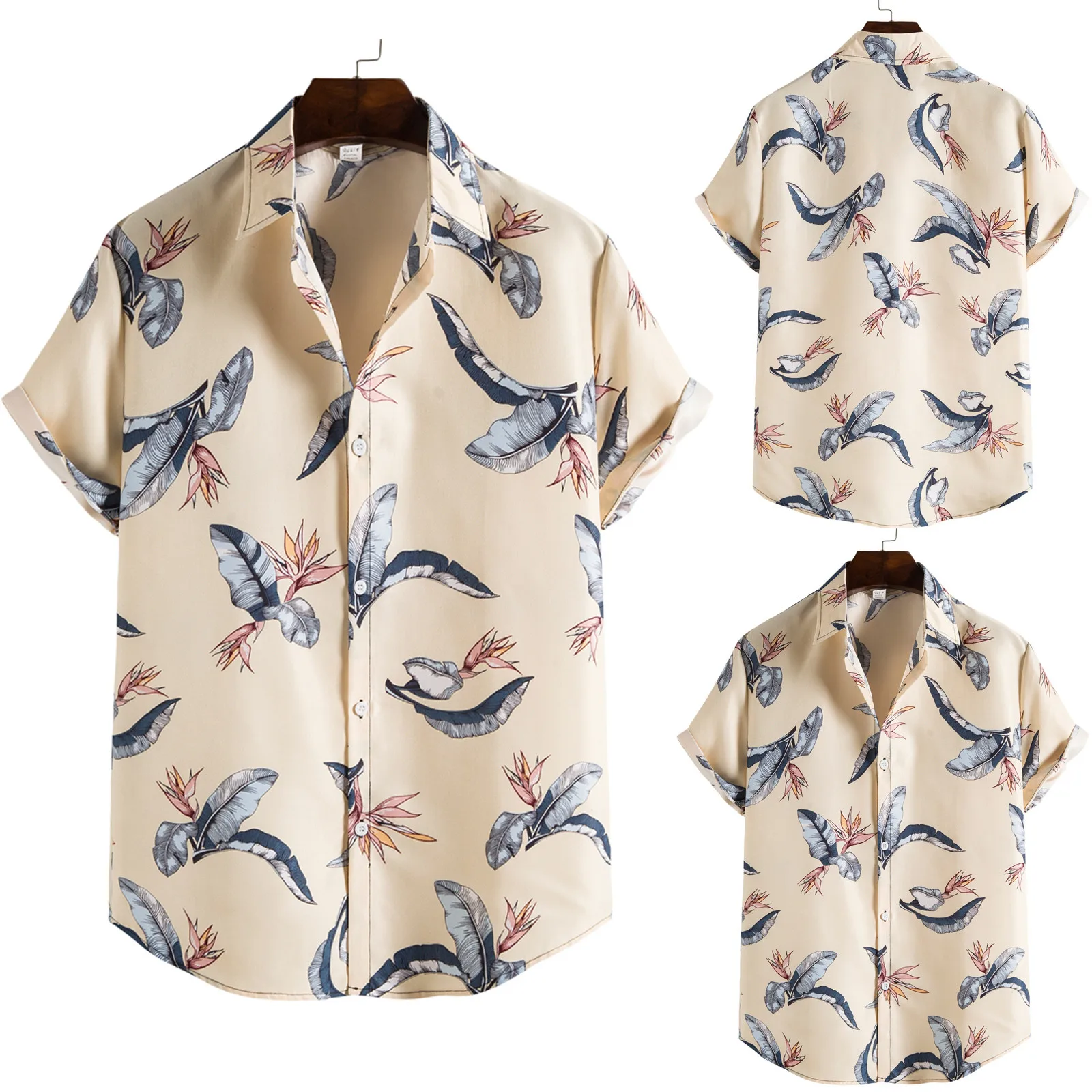 

2022 Camisa hawaiana de manga corta para hombre, blusa suelta de surf, estilo Harajuku, informal, para playa, de verano