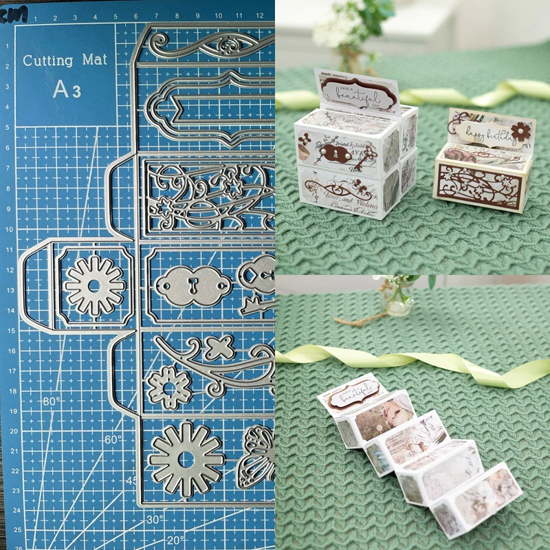 Lucky Goddess Metal Cutting Dies Roll-Up Treat Box Diy Scrapbooking Photo Album Decorative Embossing Paper Card Crafts