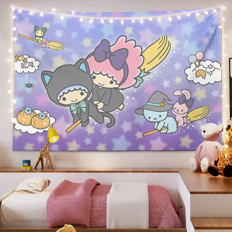Kawaii Sanrio гобелен Hello Kitty My Melody Cinnamoroll Kuromi милый мультяшный фон Декор для гостиной |