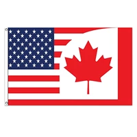 90 x 150cm america canada polyester flag canada us friendship flag banner double sided prints stars stripe outdoor decoration