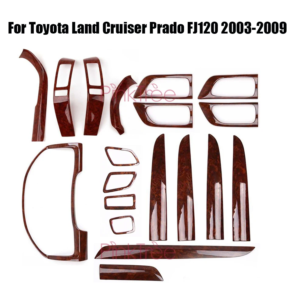 

Interior Wooden Color Moulding Trim Panel Cover Car Styling 2003-2009 For Toyota Land Cruiser 120 Prado FJ120 For Lexus GX470