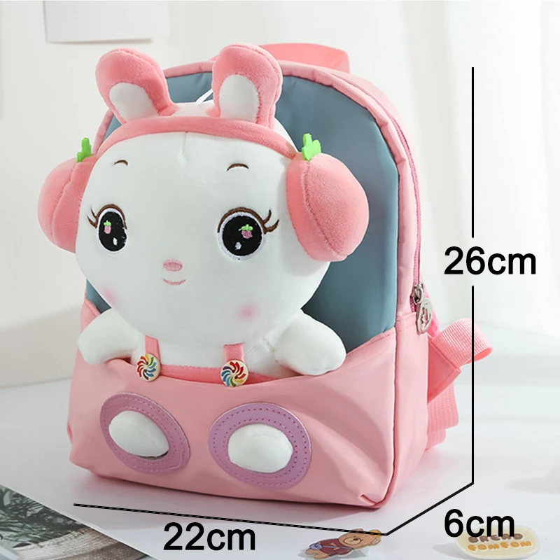 Kindergarten School Backpacks Cute Cartoon Plush Backpack Girls School Bags Early Education Baby Toddler Kids Children Schoolbag