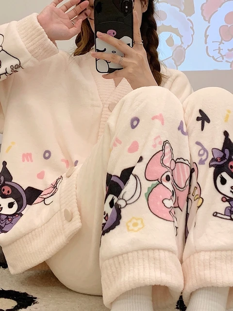 Kawaii Sanrio Flannel Pijamas 6