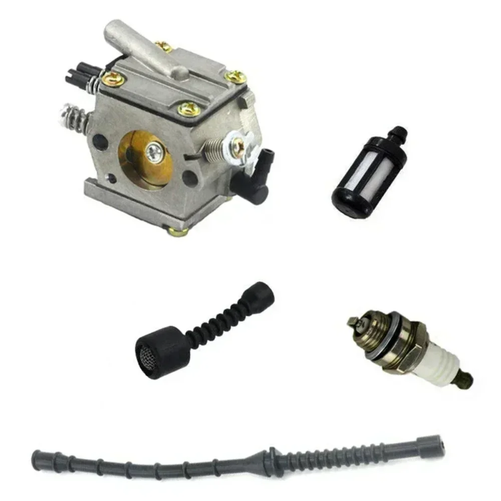Фото Комплект карбюратора для бензопилы Stihl 038 MS380 MS381 038AV, карбюратор Super Magnum, топливный фильтр, штуцер топливной магистрали, аксессуары для садового электроинструмента. №2