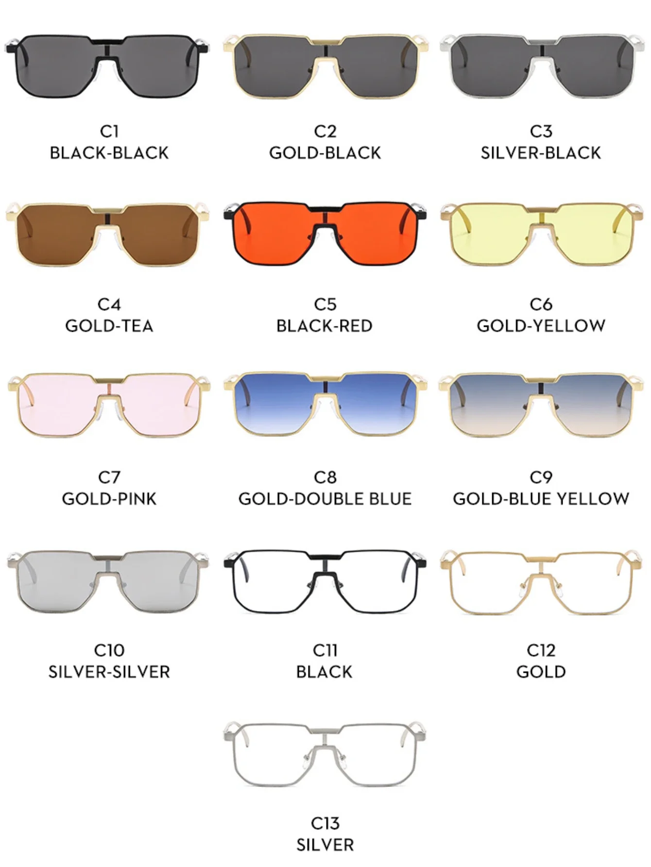 Металлические солнцезащитные очки в стиле стимпанк модная большая оправа защита