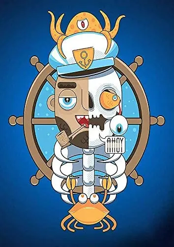 

Pirate Dead Skull Funny Poster Metal Tin Sign