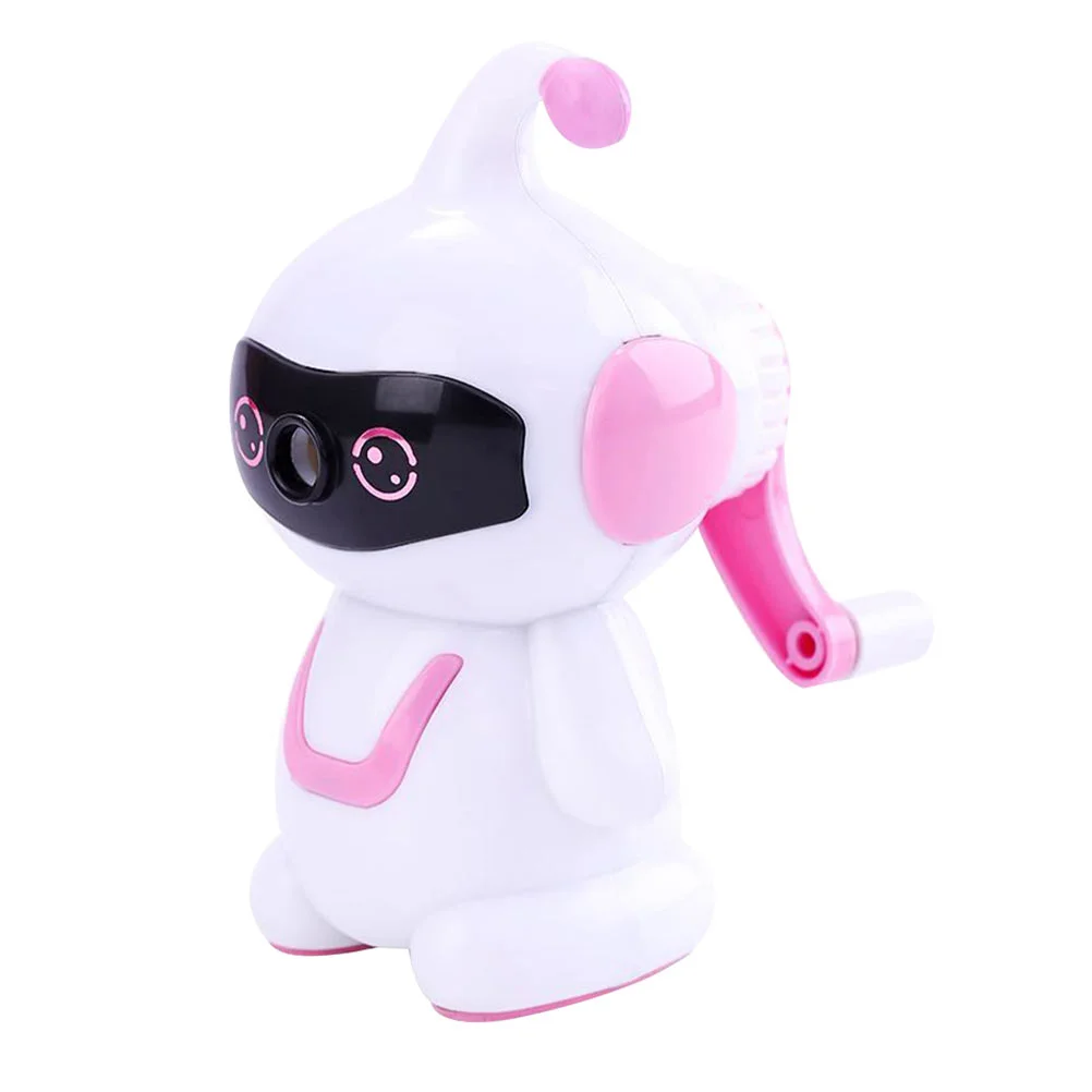 

Gadpiparty Color Pencils Pencil Sharpener Cartoon Robot Manual Cute Tool Office Use Hand