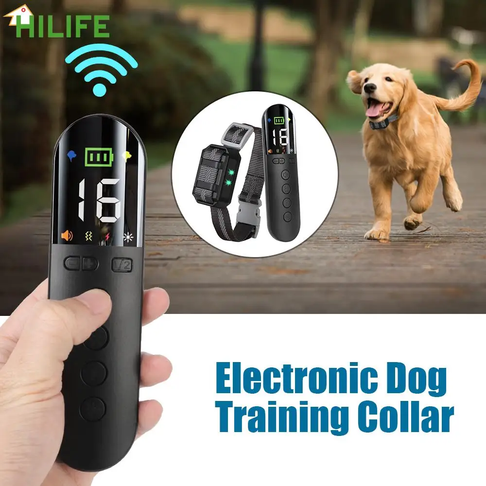 

Two Dogs Beep Vibration Shock Pet Dog Training LCD Light Modes Electronic Collar Anti Bark Controller 1200m Wide Range Remote