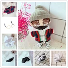 Кукольная одежда Kpop 6 шт.лот 20 см, шляпа + пальто + свитер + шорты + очки + маска, крутые вещи, корейские аксессуары для кукол Kpop EXO idol, подарок сделай сам