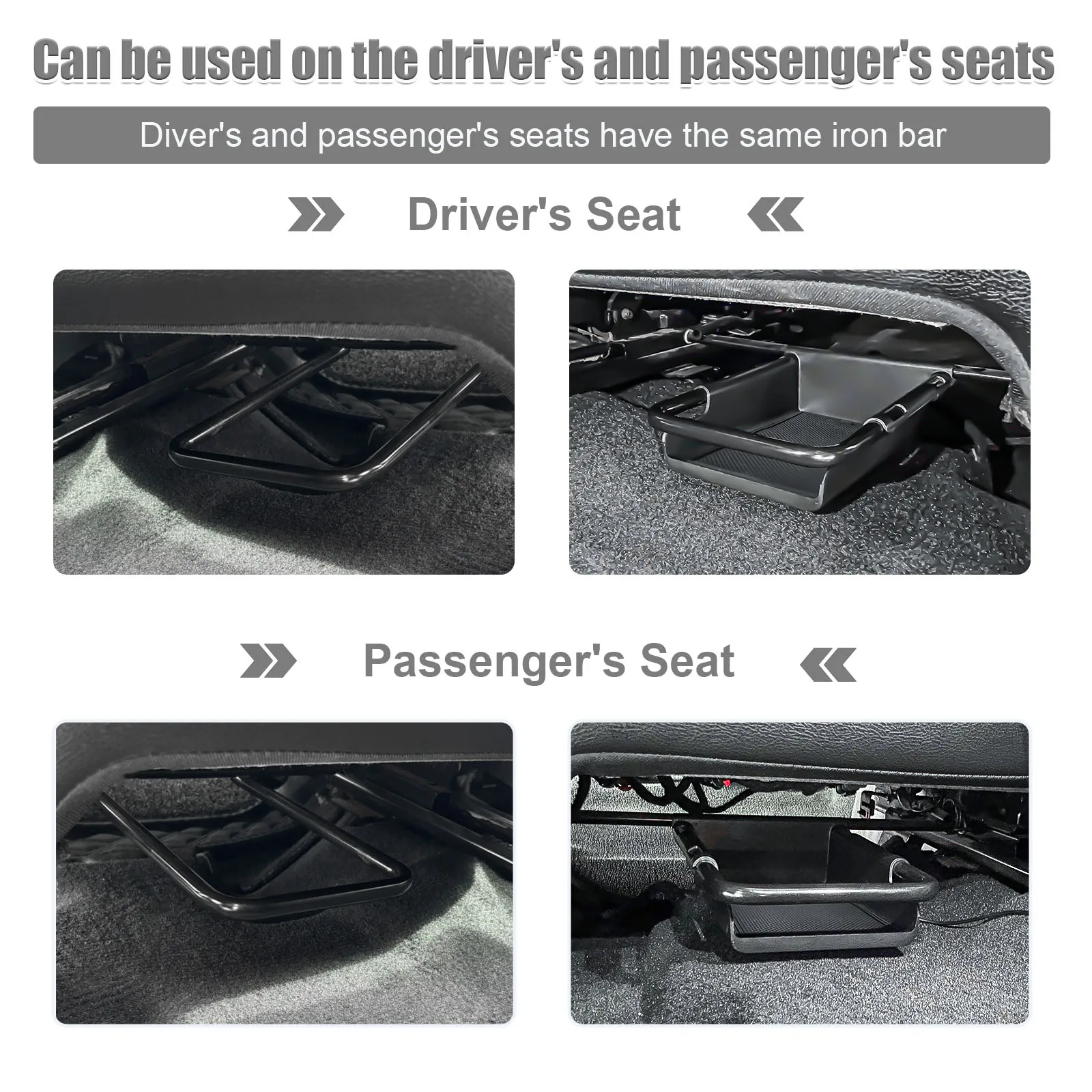 Фото Передний органайзер для хранения под сиденьем для Jeep Wrangler JL JLU 2018-2025 и Gladiator JT 2020-2025, нижний скрытый ящик для хранения, автомобильный лоток №3