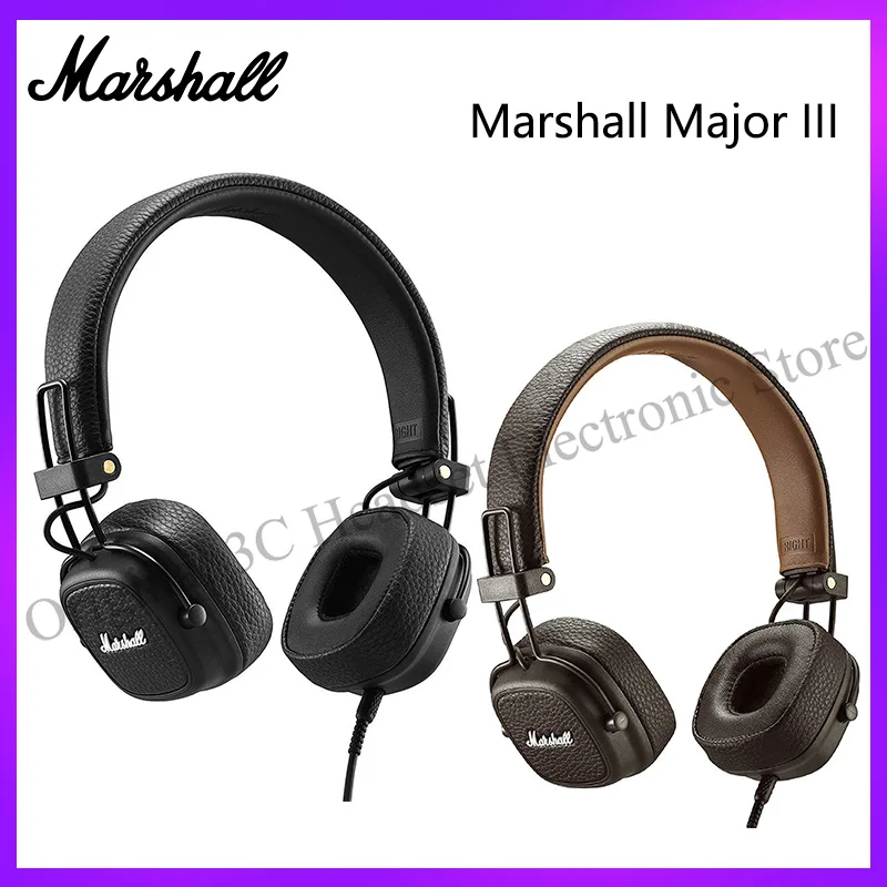 

Original Marshall Major III 3.5mm Wired Headphones Gaming Headset HiFi Pop Deep Bass Music Sports Gaming Earphone with Mic