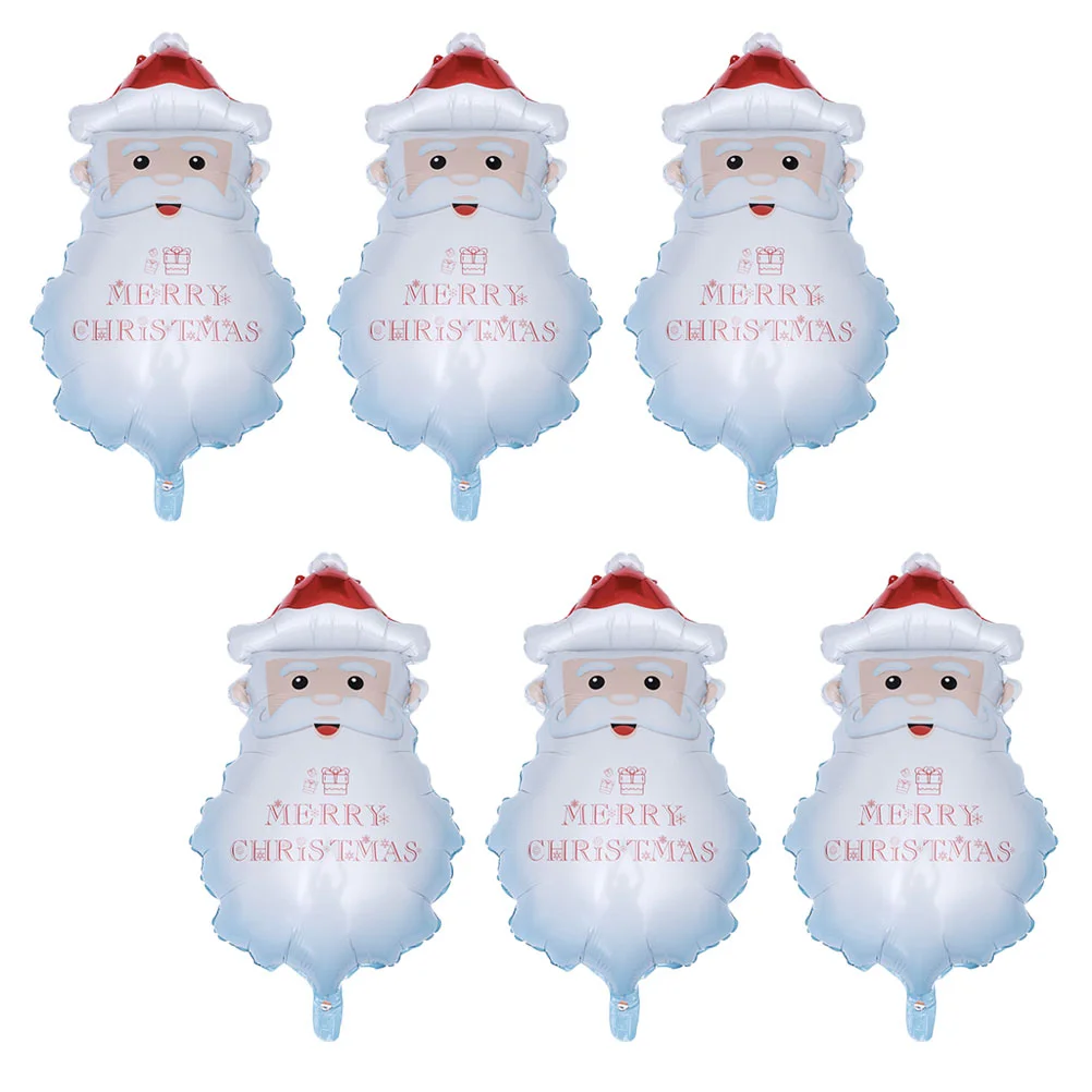 

6pcs Christmas Balloons Large Santa Claus Balloons for Xmas New Year Party Decor Supplies