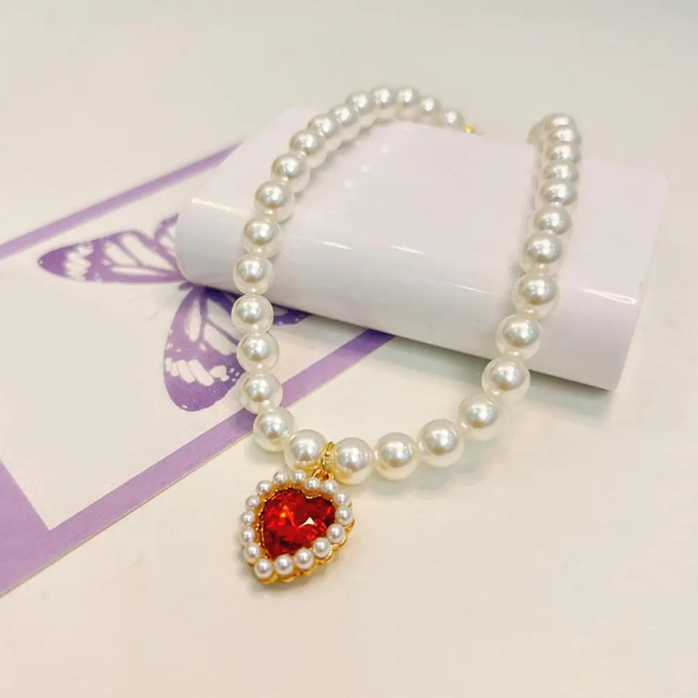 

Pet Necklace Long-lasting Beaded Shiny Cat Small Dog Puppy Choker Jewelry Pet Accessories Pet Pendant Necklace Pet Collar