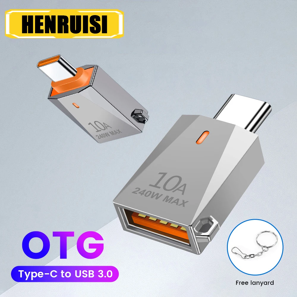 Адаптер OTG с Type C на USB 240 10 А 3 0 Вт