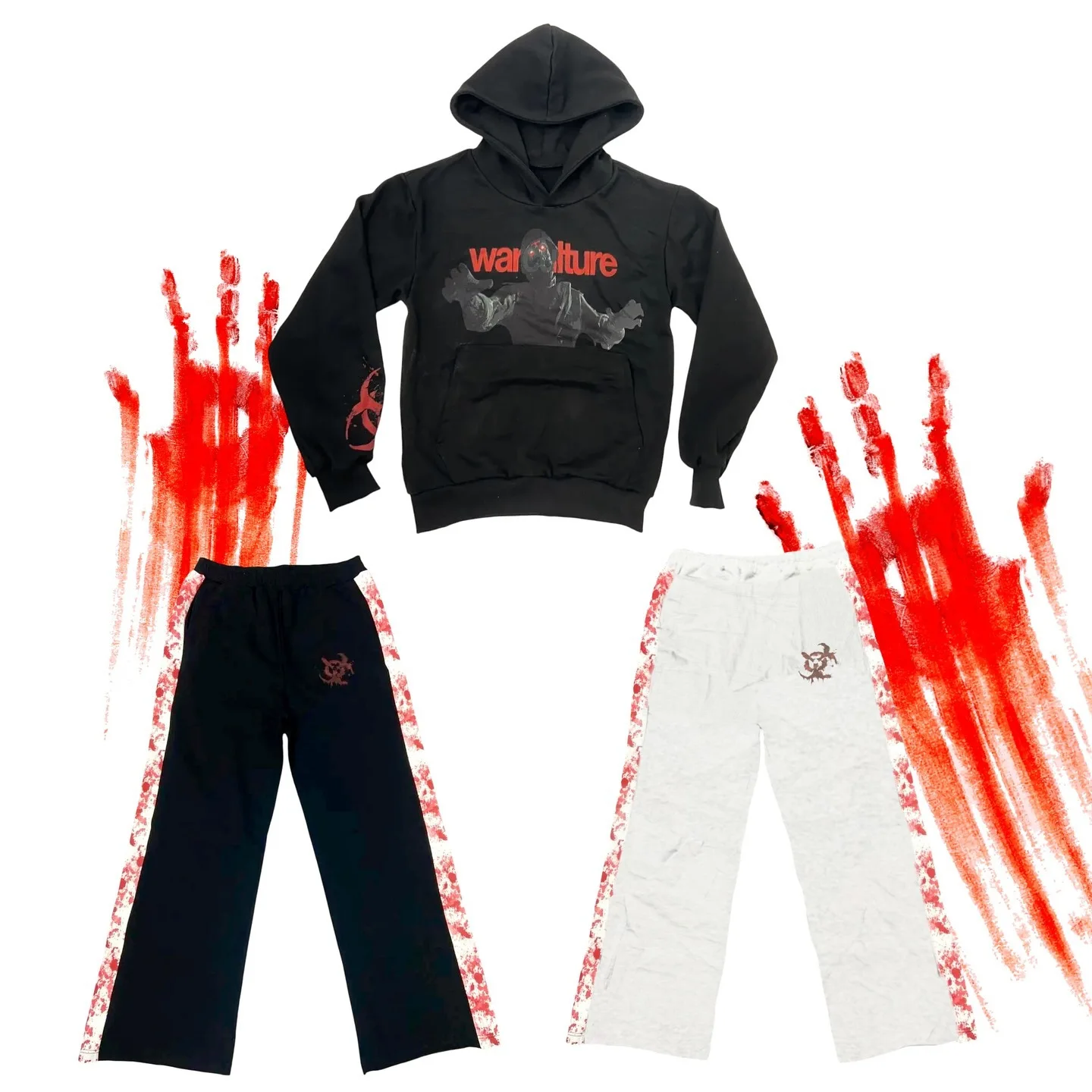 Y2k осенне-зимний наряд толстовка с длинными рукавами темный свитшот принтом в