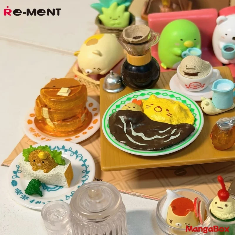 Фото Re-Ment Corner Creatures, слепая коробка для чайной и кофейни — модное украшение для рабочего стола, коллекционная игрушка №1