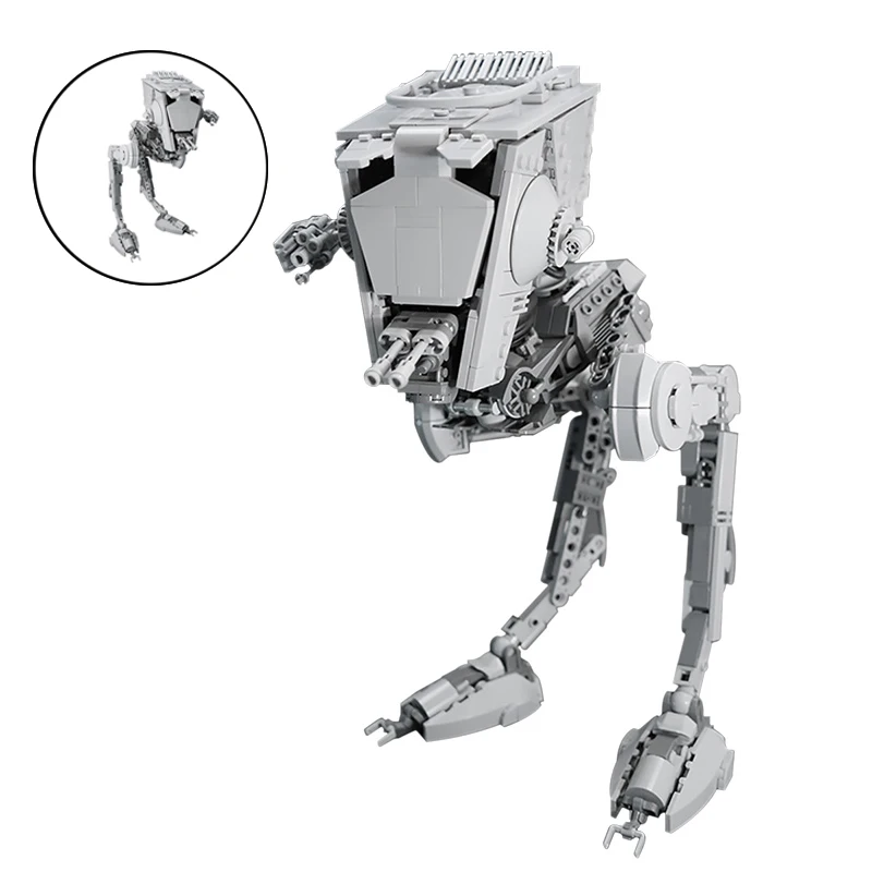 

MOC Articulated SW AT-ST Robot Star of Space Wars Walker Building Blocks Assemble Brick Parts Kid STEM Toy DIY Collectible Gift