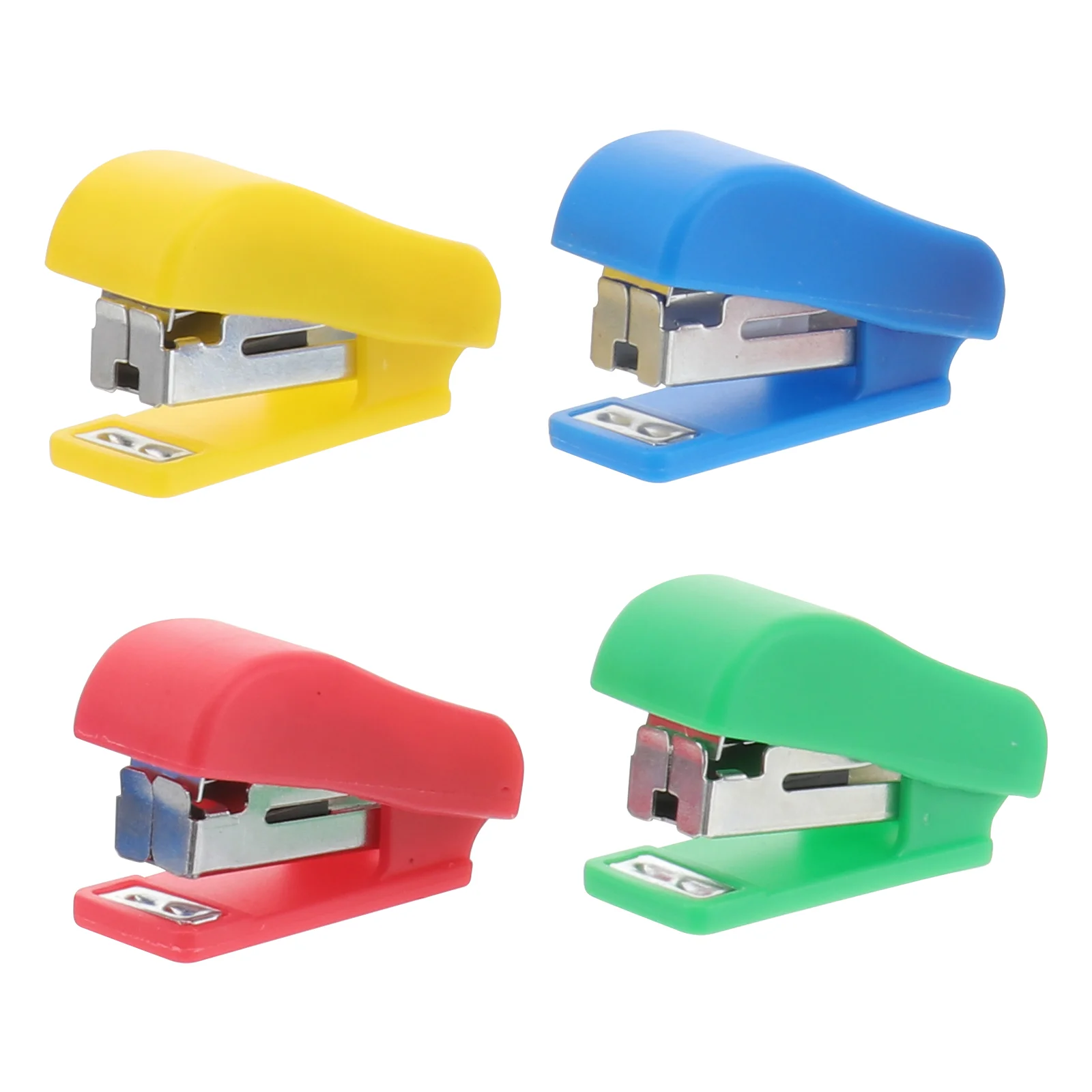 

4pcs Staplers Student Stapler Manual Staplers Hand Stapler Office Stationery Paper Punches File Stapler