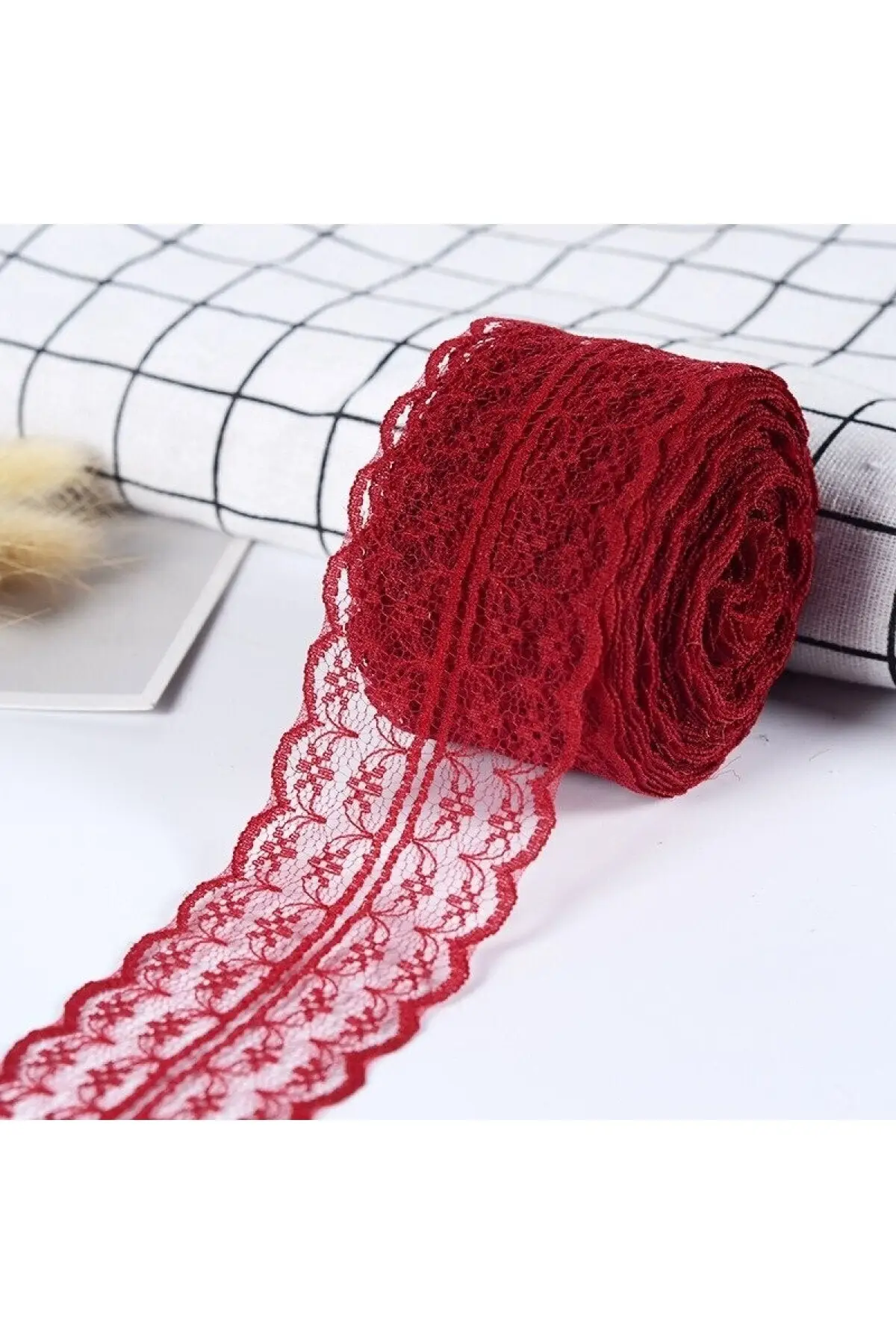 

Burgundy lace ribbon (6cm-10m) hobby supplies & entertainment life