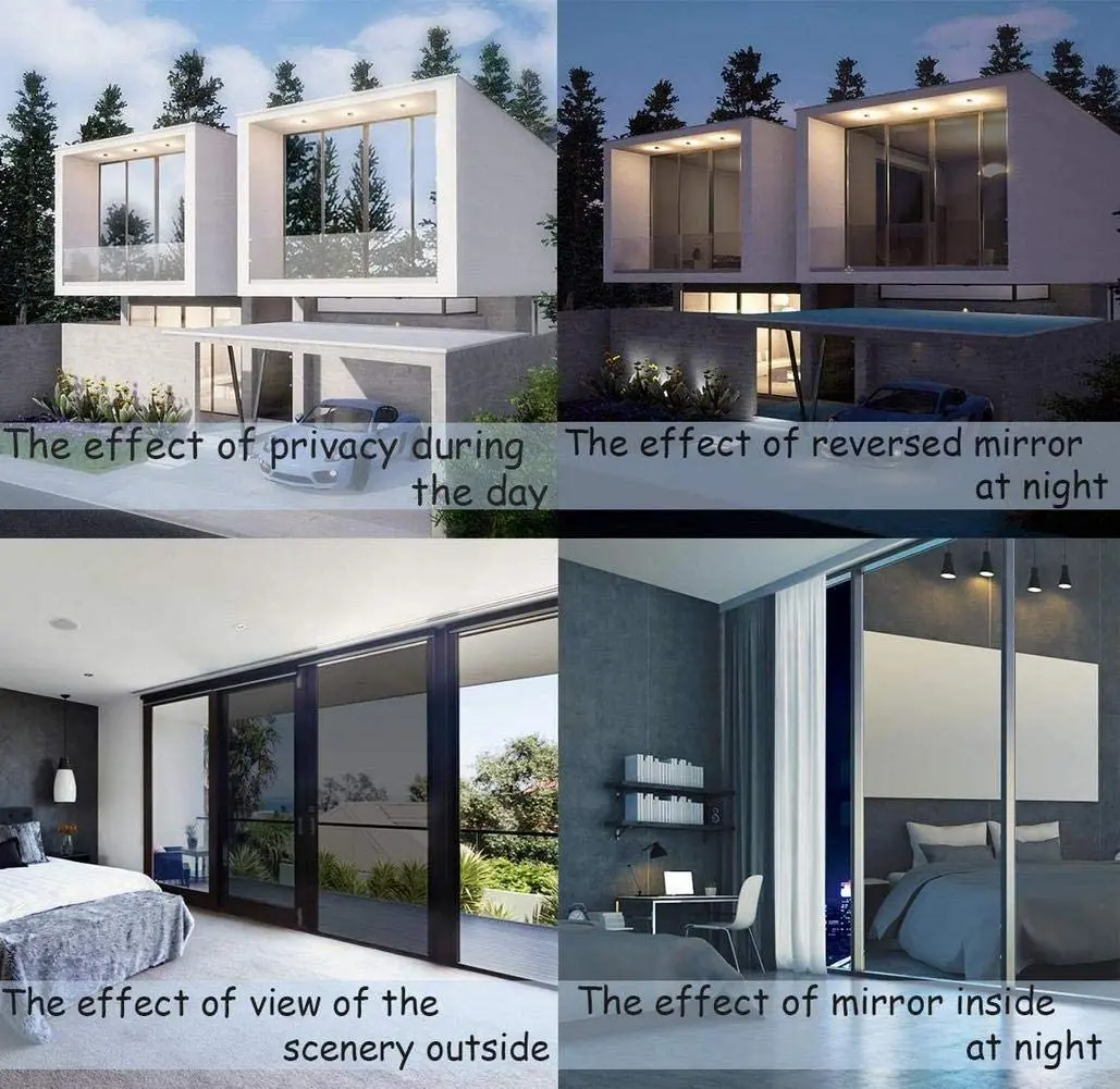 

Long single mirror window film, window self-adhesive reflection coloring, thermal control, solar decorative film