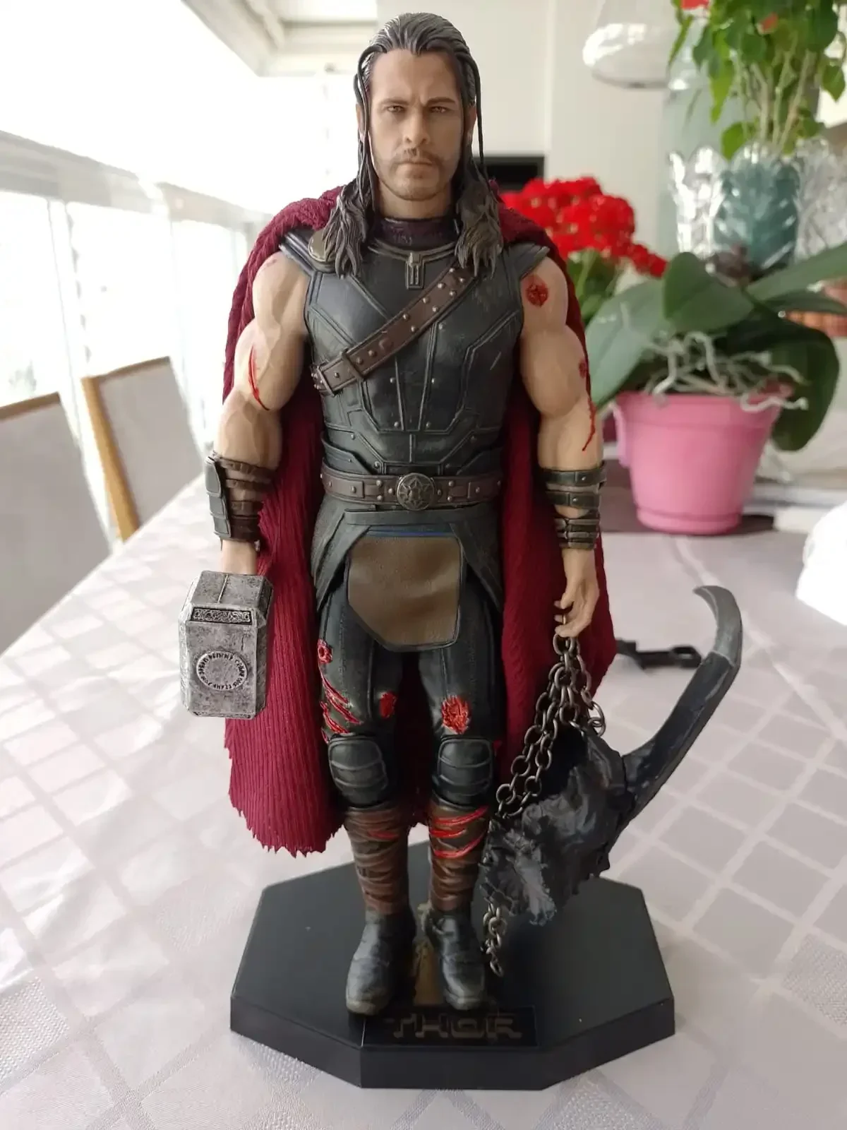 32 см Hero Mainan Gila Thor Ragnarok Patung Skala 1/6 Фигурка статуя ПВХ Модель Pahlawan Super Brinquedos Коллекция