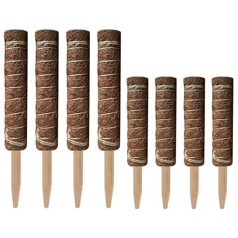8Pcs Coir Totem Pole Coir Moss Totem Pole for Plant Support Extension Climbing Plants Retail