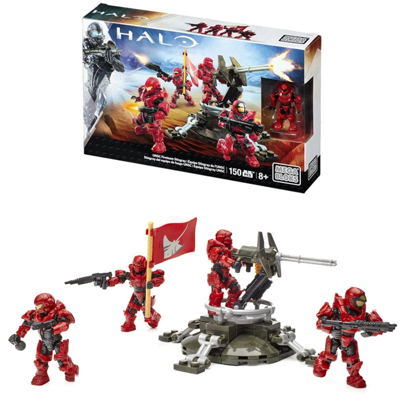 Mega Bloks 150pcs Halo Promethean Warriors Playset Construx UNSC Fireteam Figure Model Building Blocks Children Holiday Toy Gift