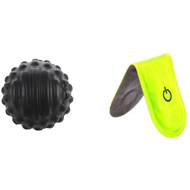 

Pu Foam Bump Fascia Ball Muscle Relaxation Fitness Massage Ball With Outdoor Sports LED Safety Light