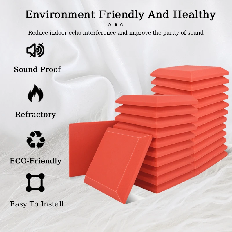 Акустическая пена TOUO 6/12/24 шт. Звукопоглощающие пенопластовые панели для студий