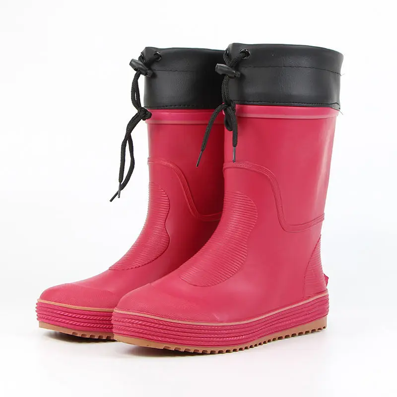 

Rain Shoes High Tube Waterproof Outdoor Rubber Water Boots Ladies Light Comfortable Wear-resistant Non-slip Plus Size 35-42