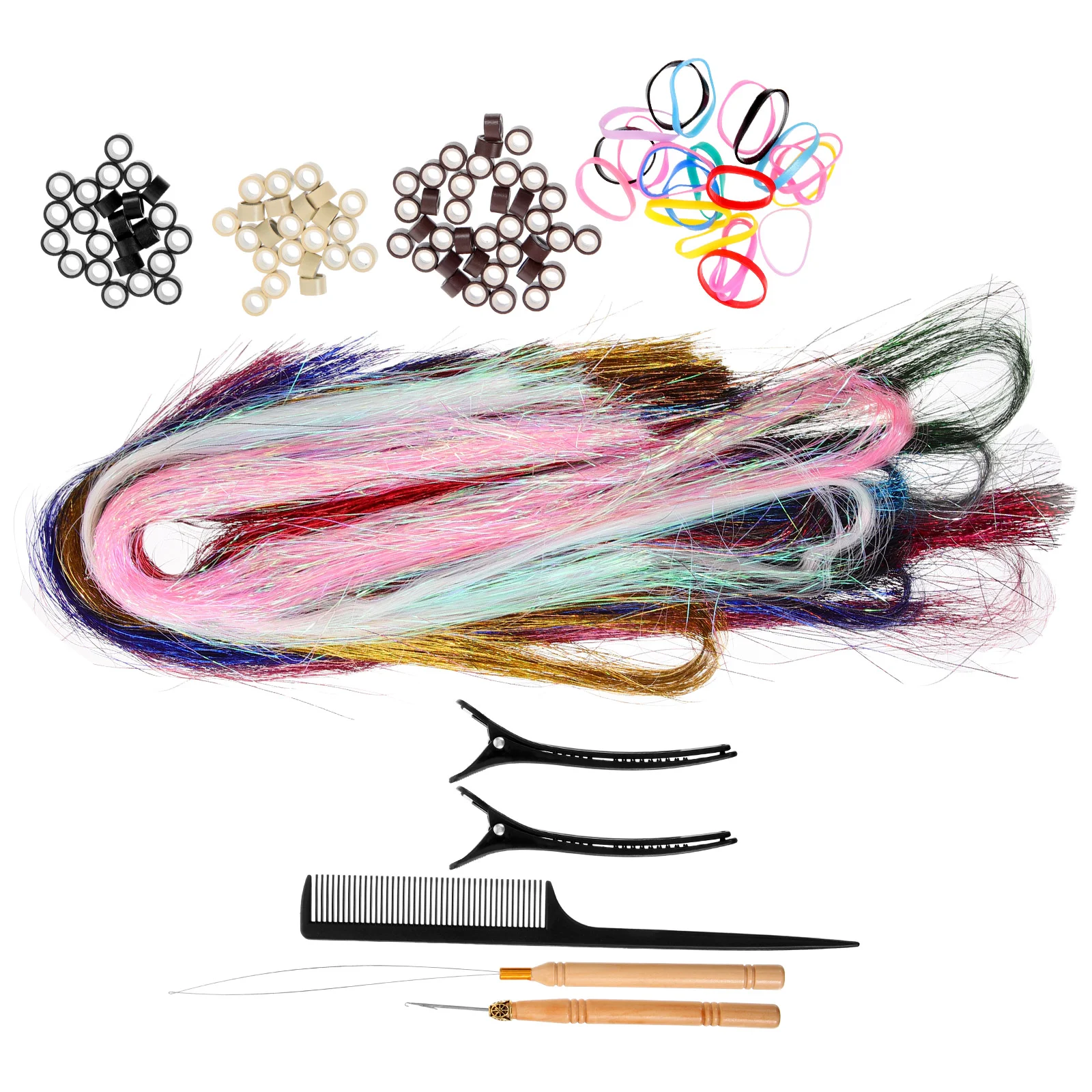 

1 Set Hair Tinsel Fairy Tinsel Hair Extensions Tools Sparkling Hair Glitter Tinsel Decorations