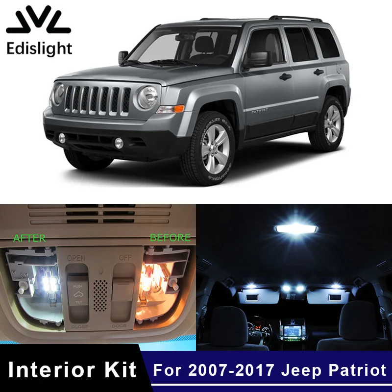 

10 шт., посылка льные лампы для салона Jeep Patriot 2007-2017