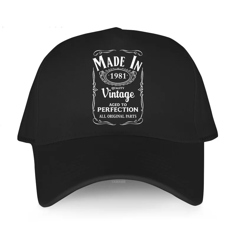 Новая хлопковая шляпа для гольфа бейсболка взрослых Snapback сделано в 1981 родился