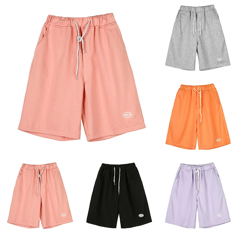 

Summer Casual Loose Biker Baggy Elastic High Waist Knee Length Women Shorts Cycling Shorts Woman Cycling Pants Man Running Short