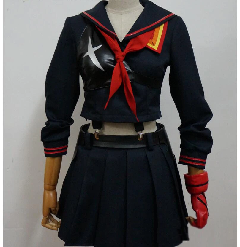 

Костюм для косплея женский из аниме KILL la KILL, матери, матросское платье, униформа для Хэллоуина, Рождественский бюстгальтер, перчатки, пояс, костюм