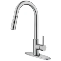 kitchen sink faucets with pull down sprayer stainless steel single handle pull down sprayer faucet with deck plate