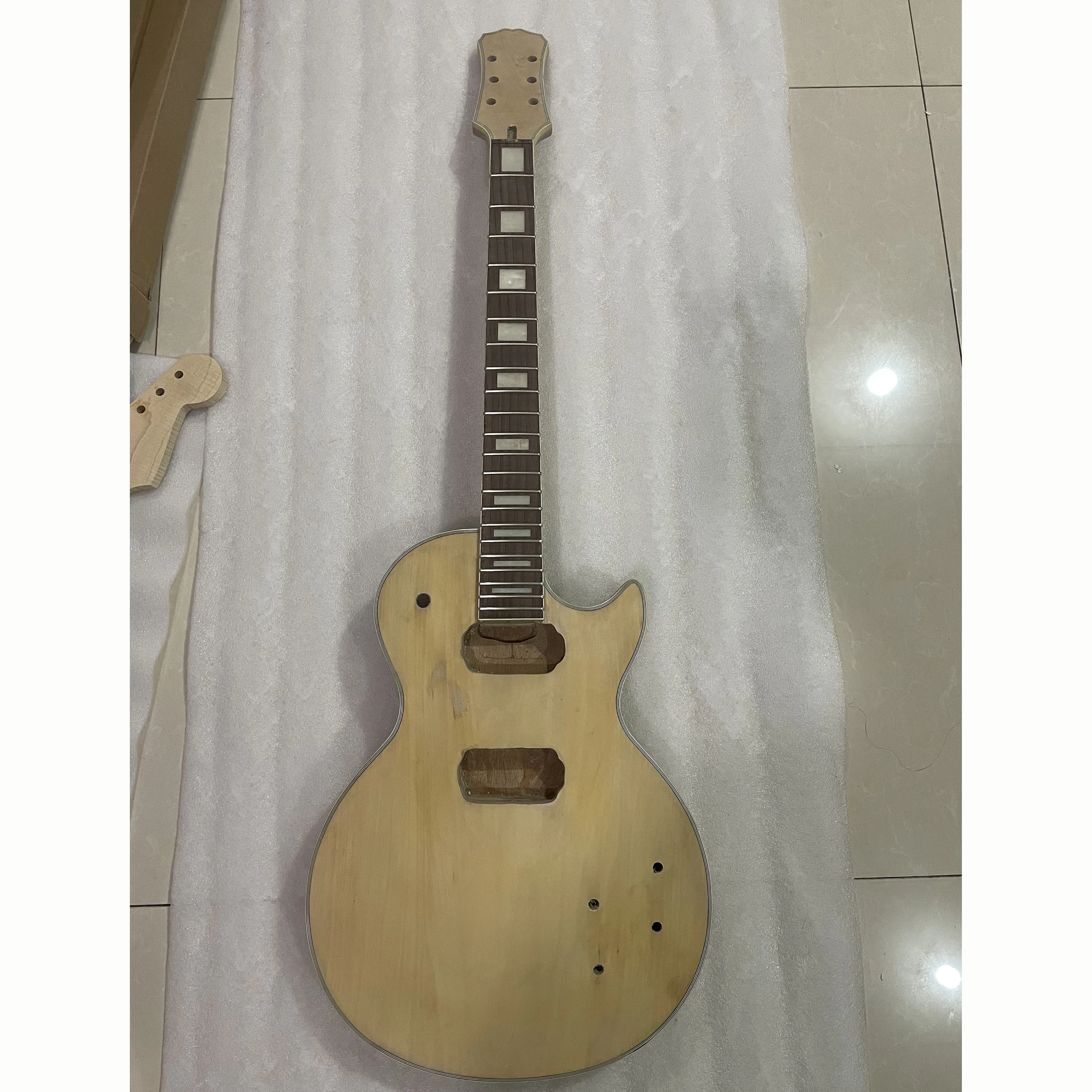 Unfinished DIY LP Gibson Style Electric Guitar Kit Replace Set for Luthier Lovers Semi-finished Guitar Kit Part Accessories enlarge