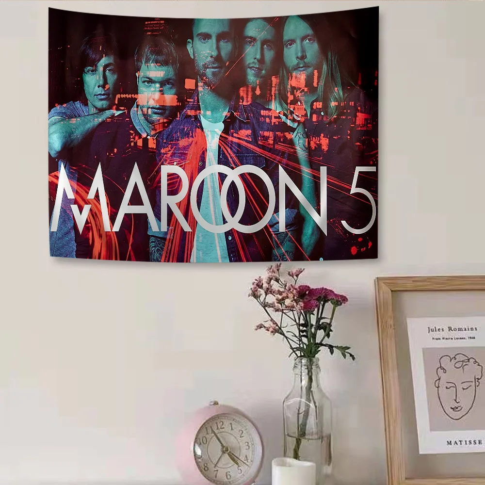 M-Maroon 5 DIY Wall Tapestry Hippie Flower Carpets Dorm Decor Art
