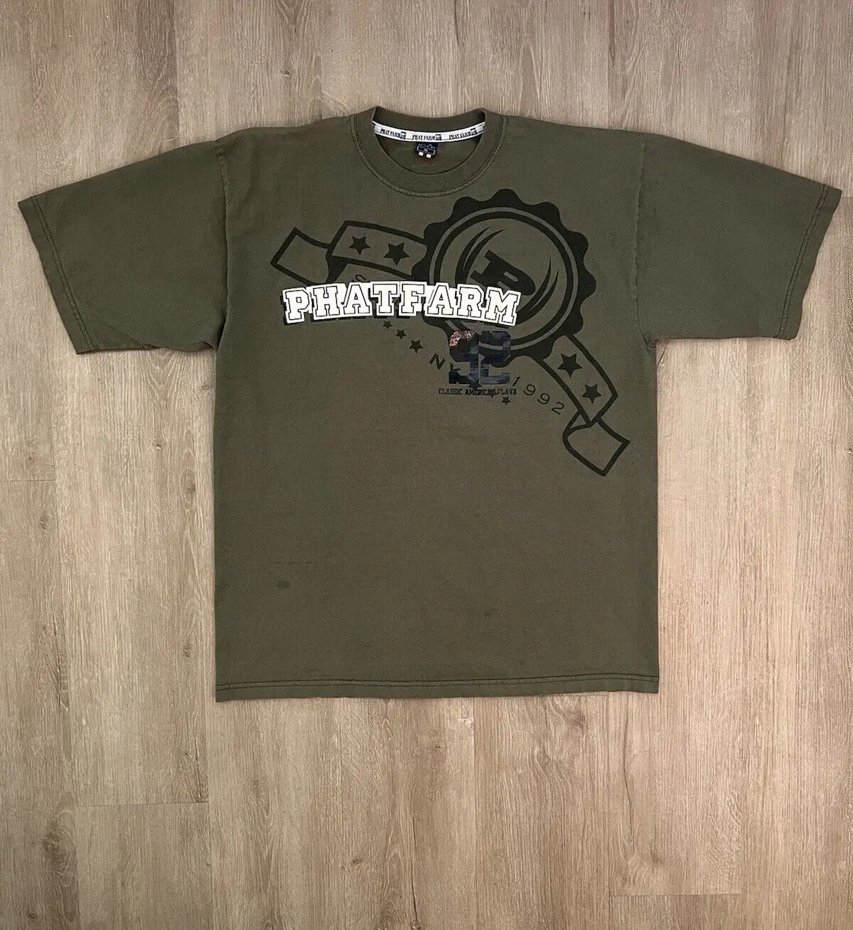 Мужская винтажная футболка Phat Farm хлопок