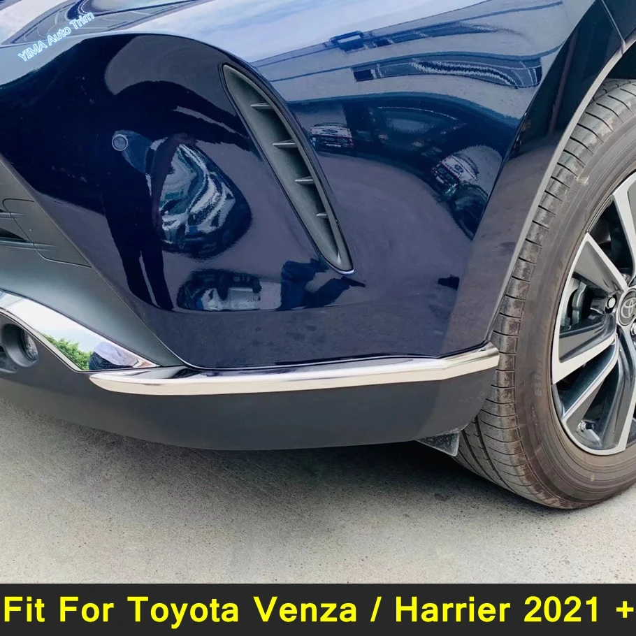 

Front Rear Bumper Side Corner Protector Cover Trim Garnish Strip Stainless Steel Exterior For Toyota Venza / Harrier 2021 - 2023