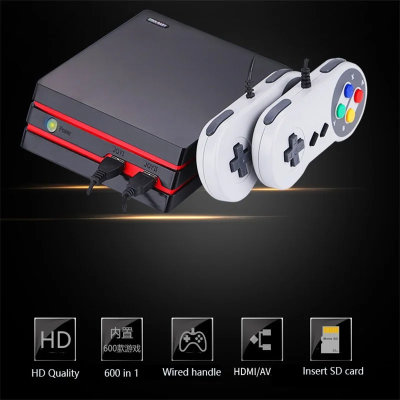 

Игровая консоль 4K HDMI выход 64 бит для семейных ретро-игр обновленная двойная игровая консоль 600 в 1