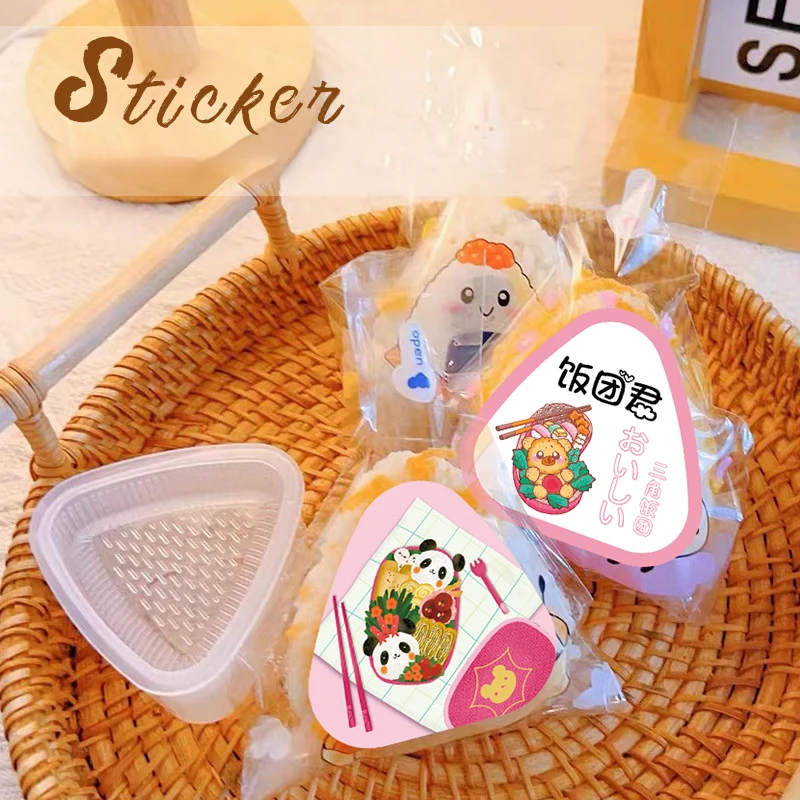 450Pcs Triangle Rice Ball Packing Bag Stickers Nori Seaweed Onigiri Sushi Making Mold Tools Bento Accessories